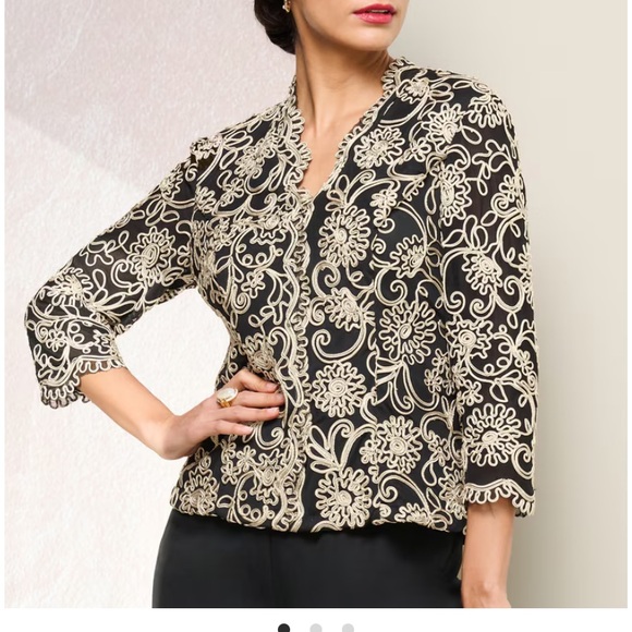 Alex Evenings soutache top XL